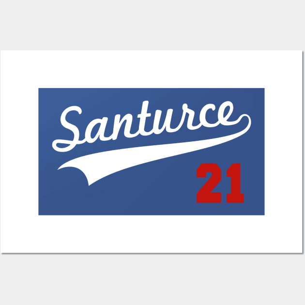 Santurce 21 Puerto Rico Baseball Wall Art by PuertoRicoShirts